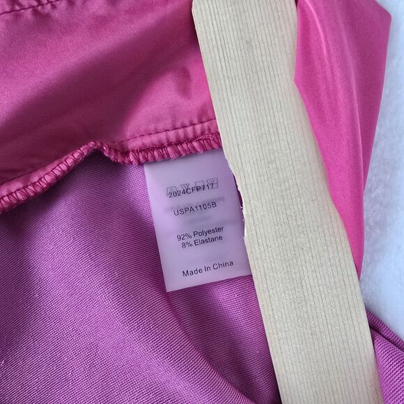 Universal Standard Luxe Belted Velvet Wide Leg Pants Red Chic Club Women 4XL - Picture 11 of 12